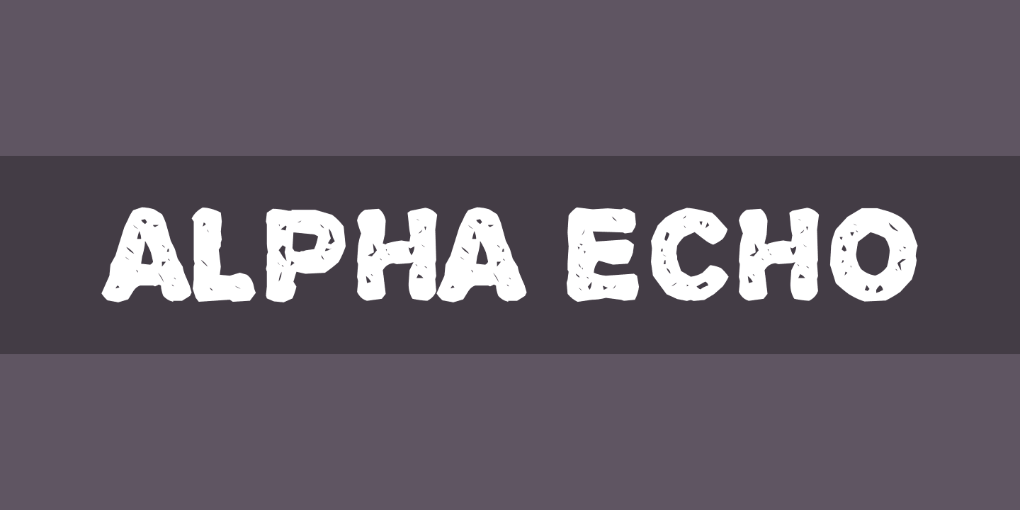 Beispiel einer Alpha Echo-Schriftart